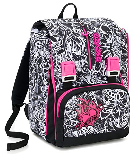 Zaino Triplicabile Seven Black&White, 31 Lt, Rosa, Estensibile, Scuola