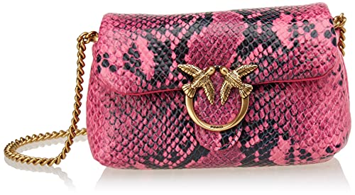 Pinko Love Micro Puff C Pitone, Borsa Donna, N17Q_Barbabietola...