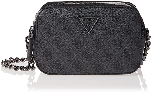 Guess Noelle Crossbody Camera, Borsa Donna, Coal, Taglia Unica