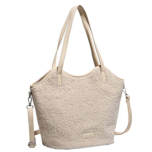 HunterBee Grande pile Sherpa borsa Teddy peluche soffice peloso Tote...