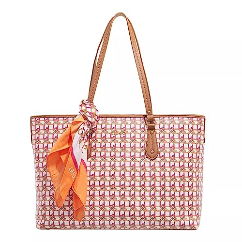 Borsa Liu Jo esploratori L shopper con foulard AA3327 E0538 lampone...