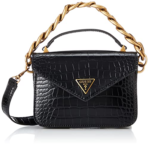 Guess Retour Top Handle FL, Flap Donna, Black