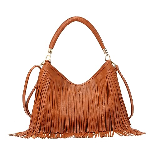 EVEOUT Borsa a tracolla con frange da Donna Moda Borse Tote Nappe...