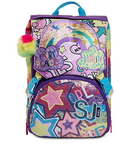 Seven Zaino Scuola Estensibile Big - Sj Gang - Multicolor Girl -...