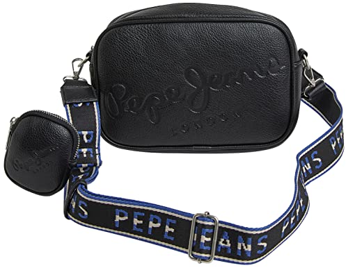 Pepe Jeans Bassy23, Borsa a Tracolla Donna, Nero, One Size