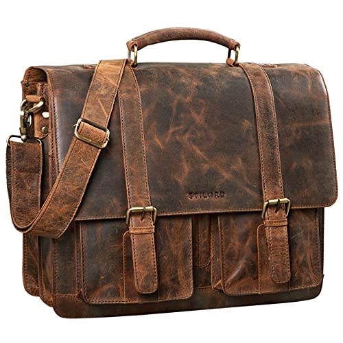 STILORD 'Quintus' Borsa Ventiquattrore Grande da Uomo in Pelle...