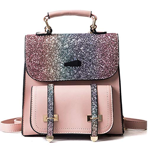 FiveloveTwo Donna Ragazze Pelle PU Borse a Zainett Con paillettes...