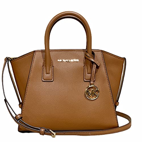 Michael Kors Avril Small Leather Top Zip Satchel Crossbody Luggage...