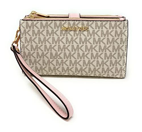 Michael Kors Jet Set Travel Double Zip Wristlet - Signature PVC...