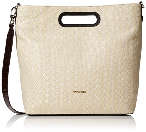 Twin Set As7tz2, Borsa a Spalla Donna, Bianco (Bianco Seta), 11x36x35...