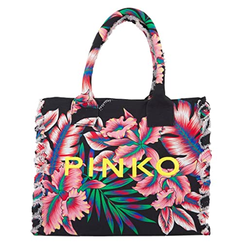 Pinko Beach Shopping Canvas Riciclat, Borsa Donna,...