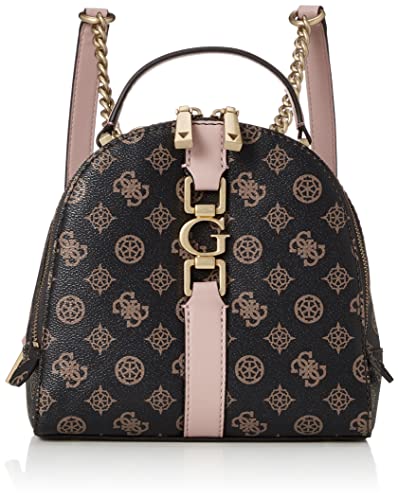 Guess Borsa donna zaino Briana Backpack mocha multilogo BS22GU109...