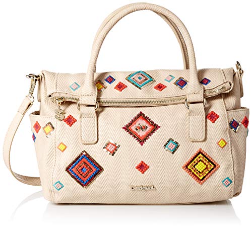 Desigual Diamond Loverty Hand Bag Beige