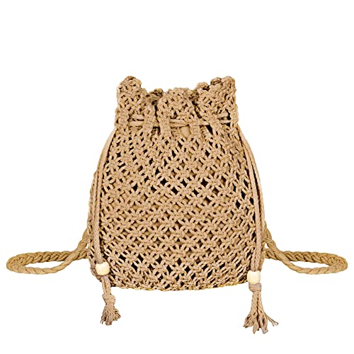 Jeesblsy Borsa a Tracolla di Tessitura Fatta a Mano Pura, Borsa a Mano...