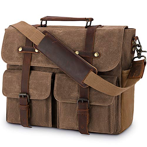 NUBILY Borsa Lavoro Uomo Pelle Borsa Tracolla Uomo Messenger Bag Tela...