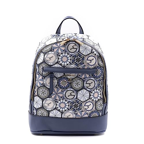 Gattinoni Roma Zaino donna Blu Stampa Teodosia Zaino donna grande con...