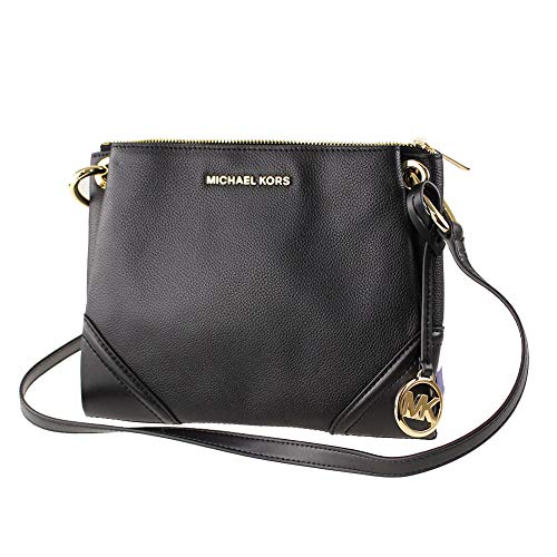 Michael Kors Nicole Triple Compartment Crossbody Bag (BLACK)