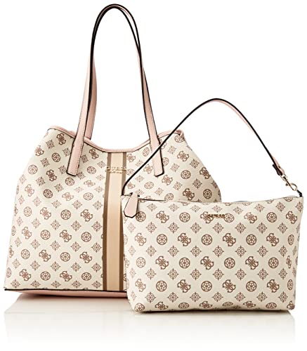 Guess Vikky Large Tote, Borsa Donna, Cream Logo Multi