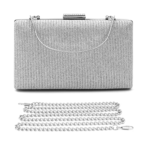 Colours & Beauty Pochette Donna Cerimonia Argento | Pochette Eleganti...
