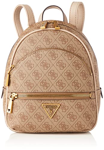 Guess Manhattan Backpack, Zaino Donna, Latte Logo, Unica