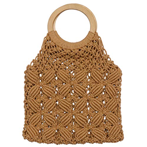 VALICLUD Tote Bag con Manico Tondo Borsa da Spiaggia in Paglia Paglia...