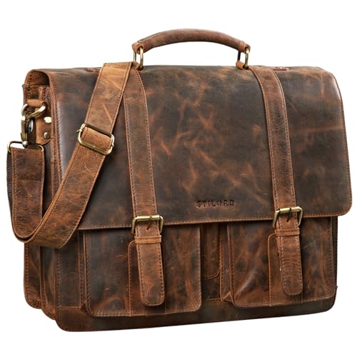 STILORD 'Quintus' Borsa Ventiquattrore Grande da Uomo in Pelle...