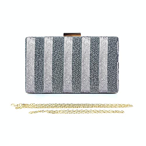 BAIGIO Pochette Donna Clutch Cerimonia Borsa da Sera con Glitter Borse...