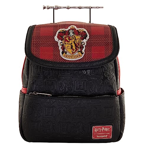 Loungefly - Harry Potter - Gryffindor Plain Mini Backpack And Wand -...