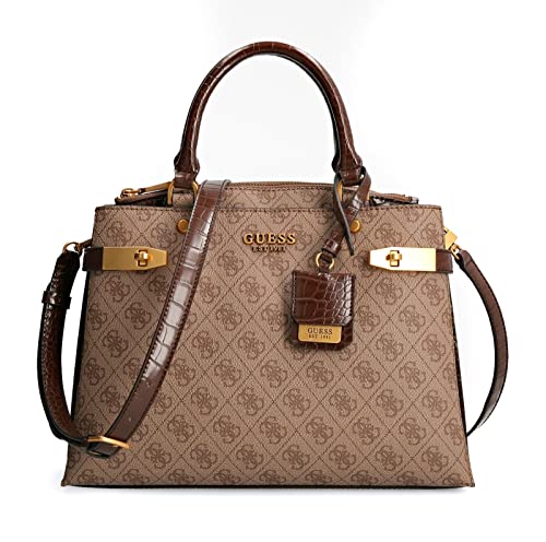 Guess Borsa donna Zadie logo girlfriend satchel latte/brown BS22GU130...