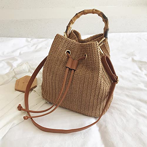 BAOZENGMUY Borsa di Paglia Borsa A Tracolla da Donna Borsa A...