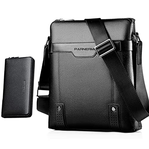 Borsello Uomo Pelle con portafoglio gratuito Borsa a Tracolla Uomo In...