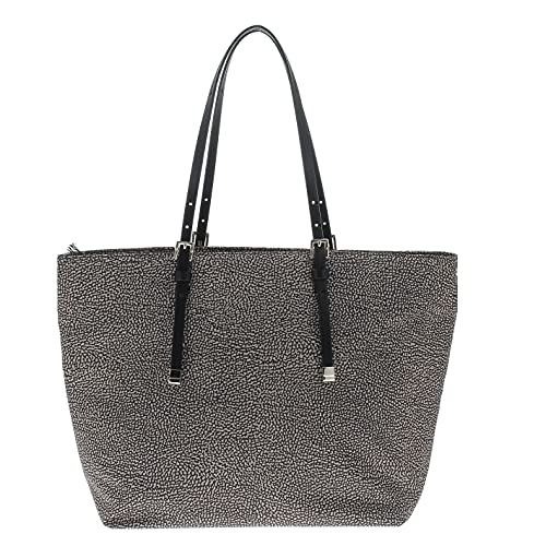 Borbonese Borsa nylon OP shopper grande 934060 X11 natural/black