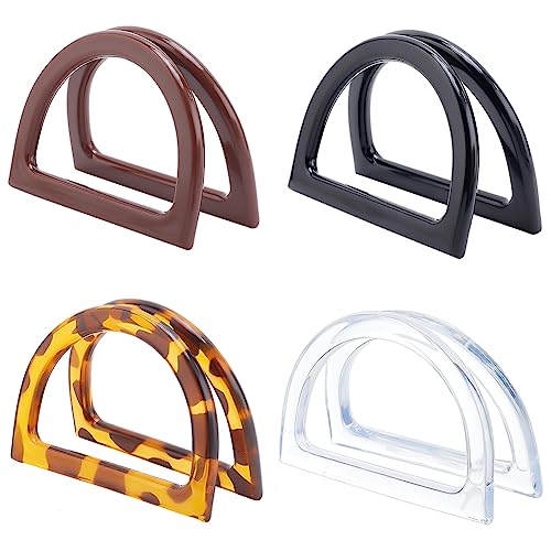 PH PandaHall 8pz 4 Colori Manici per Borsa a Forma di D Manici...