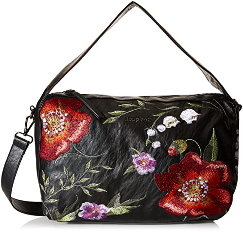 Desigual Bols_Niagara Narbonne, Borsa a Mano Donna, Nero, Taglia Unica