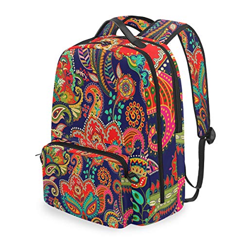 Funnyy, zaino etnico tribale cachemire floreale, borsa a tracolla...