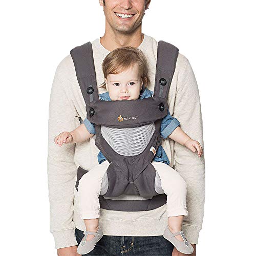Ergobaby Marsupio Bambino Ergonomico Estivo, 360 Cool Air Grigio...