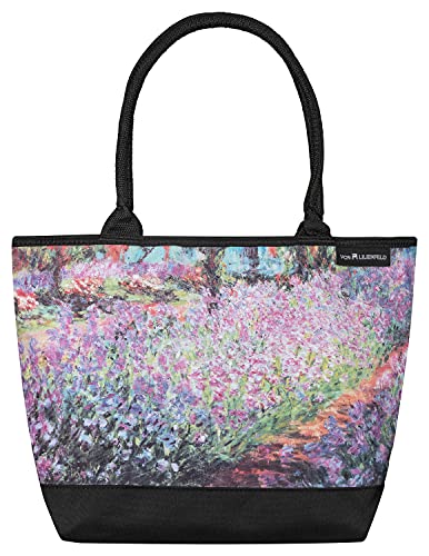 VON LILIENFELD® Borsa Shopping Donna Spazioso Tracolla Saccoccia Arte Fiore Claude Monet: Il giardino