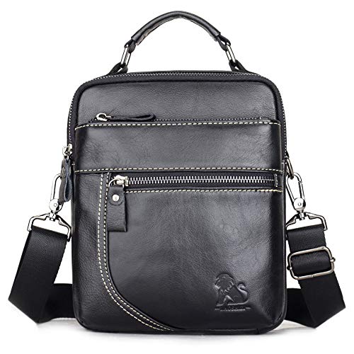 BAIGIO Borsello Uomo Pelle Borsa a Tracolla Vintage Borsa a Spalla...