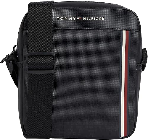 Tommy Hilfiger TH Pique Pu Mini Reporter, Uomo, Black, Taglia Unica