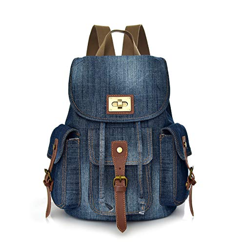 CHEREEKI Zaino, Zaino Borsa Jeans Vintage con Tasche Multiple per...