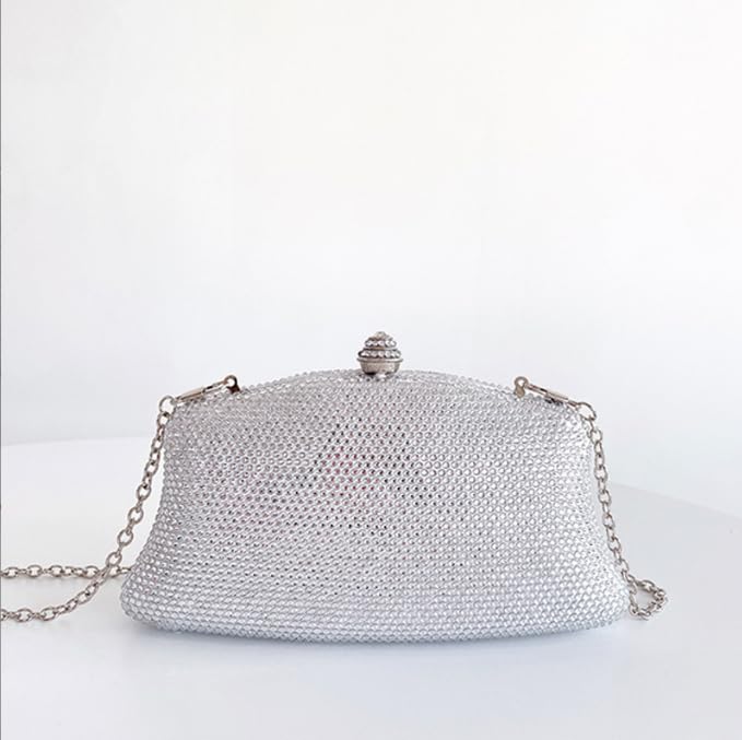 EviKoo Pochette da Sposa in Cristallo Blu/Oro da Donna Borse da Sera...