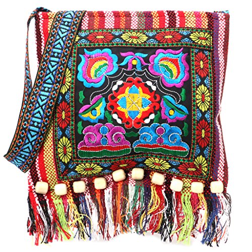 SimpleLife Borsa a Tracolla, Borsa a Tracolla a Tracolla con Ricamo...