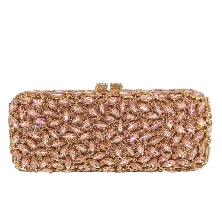EviKoo Boutique Donna Pochette in cristallo argento Borse da sera...