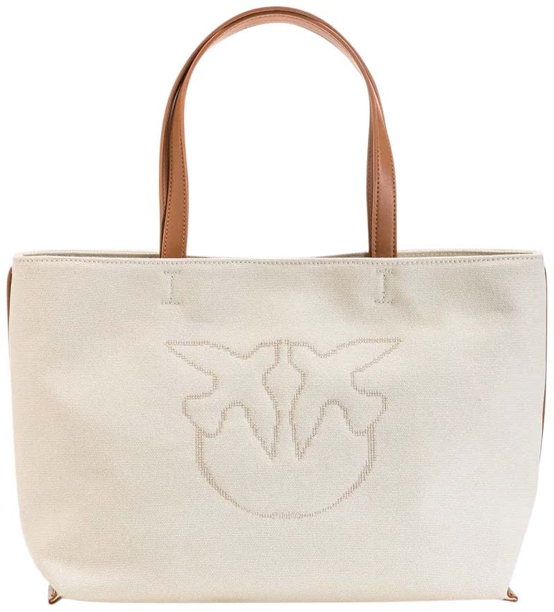 Pinko, EVERYDAY 2 SHOPPING 100% RECYC Donna, C72Q_NATURALE-ANTIQUE...